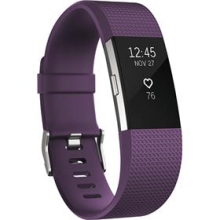 Fitbit - Charge 2 Activity Tracker + Heart Rate (Small) - Plum Silver