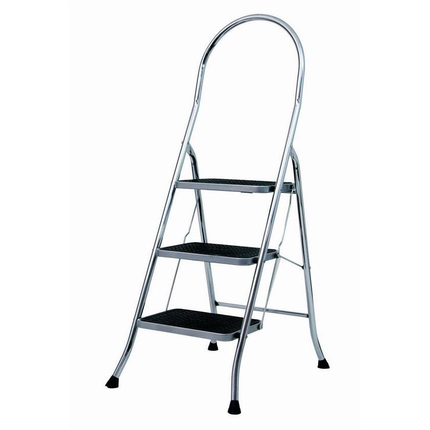 Blue Seal Chrome 3 Step Stepstool - Top tread height: 0.72m (2'4")