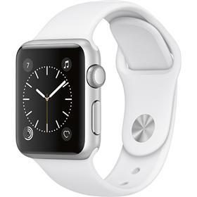 Apple - Apple Watch Series 1 38mm Silver Aluminum Case White Sport Band - Silver Aluminum