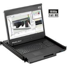 Raloy 1U 17&quot; 1080p HD LCD Monitor Keyboard Drawer