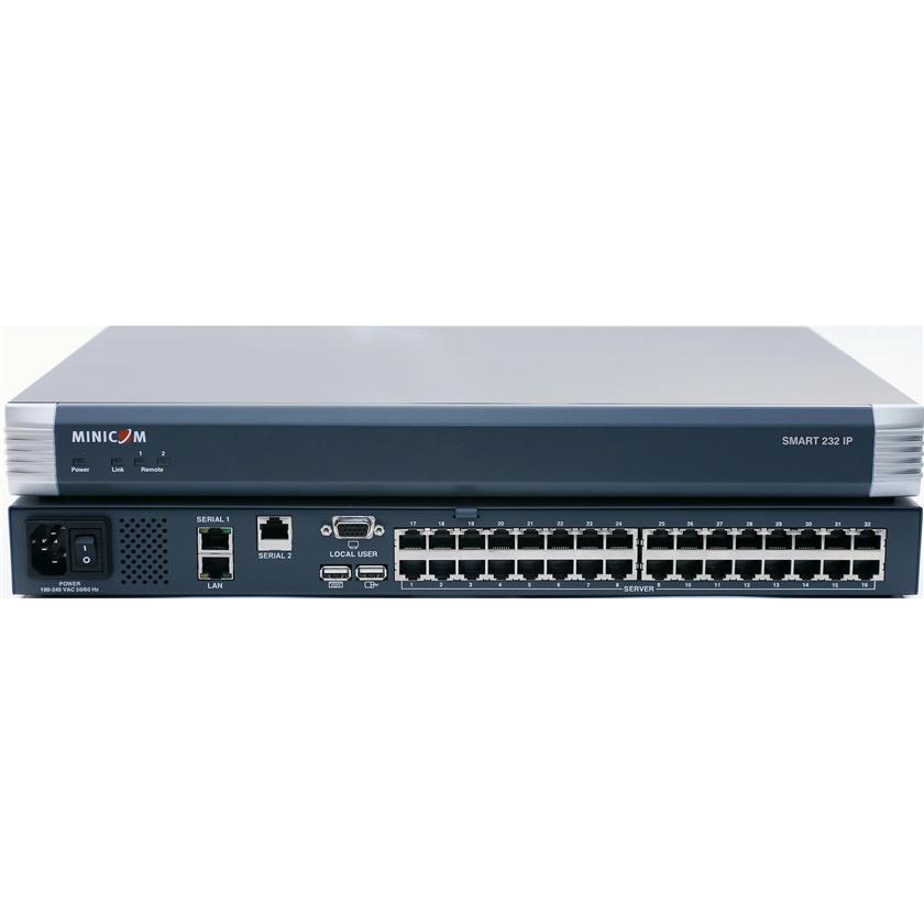 Minicom Smart 232 32-Port KVM Over IP Switch (1 local + 2 remote)