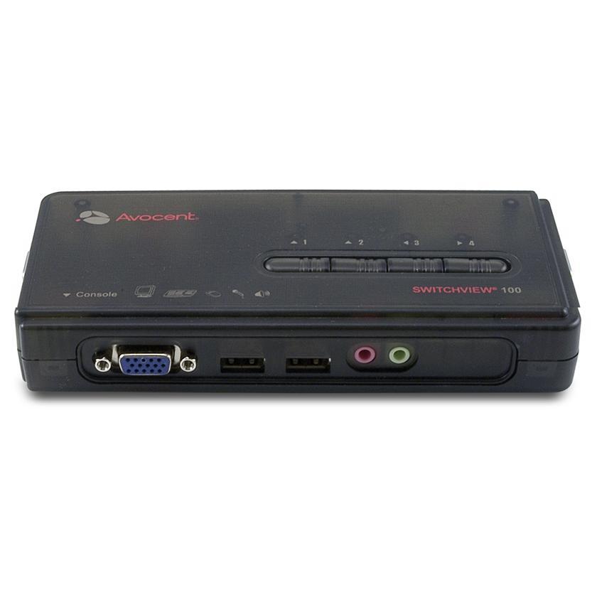 Avocent SwitchView 4-Port USB KVM Switch w/ Cables
